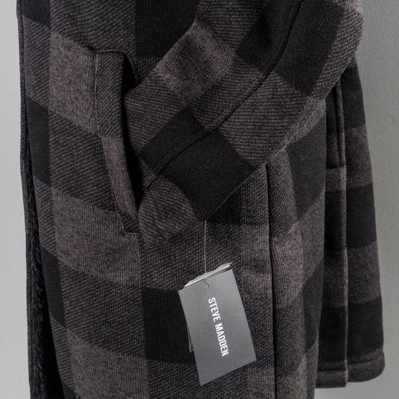 NWT Steve Madden Buffalo check button up coat - L - Picture 7 of 13